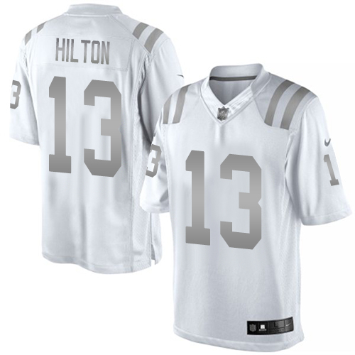 Men's Elite T.Y. Hilton Nike Jersey White - #13 Platinum NFL Indianapolis Colts